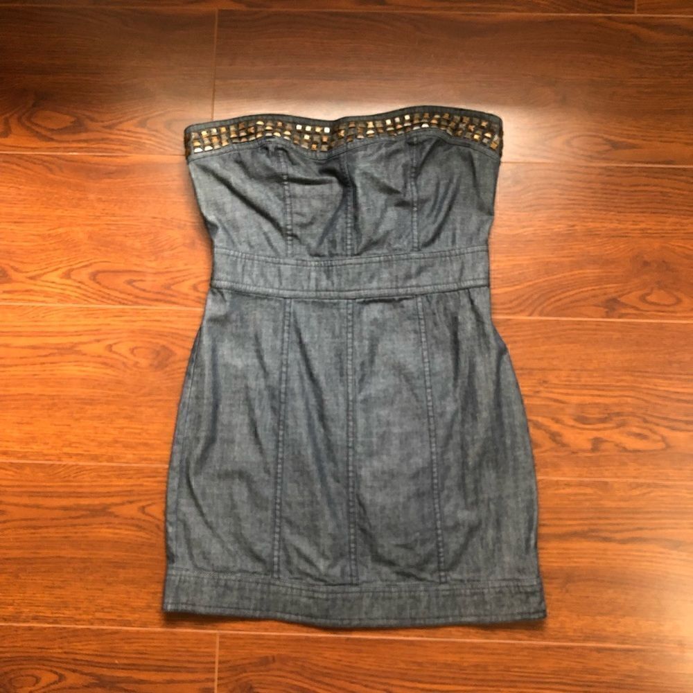 Forever 21 Denim Studded Dress Size Medium